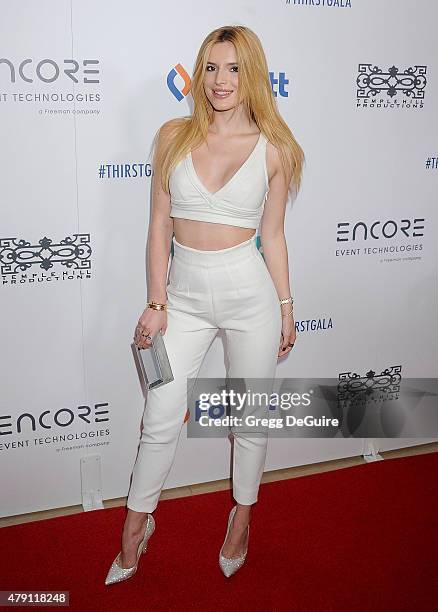 Actress Bella Thorne arrives at the 6th Annual Thirst Gala at The Beverly Hilton Hotel on June 30, 2015 in Beverly Hills, California.