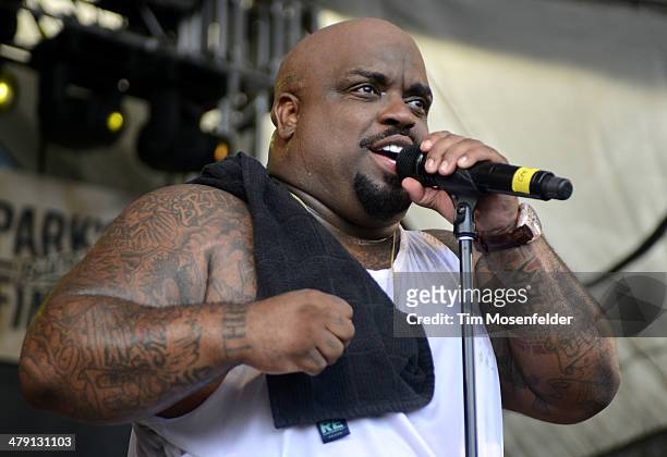 CeeLo Green performs as part of Rachel Ray's Feedback Party at Stubbs Bar-B-Que on March 15, 2014 in Austin, Texas.