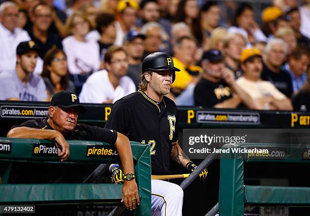 Corey Hart of the Pittsburgh Pirates in action against the Chicago White Sox during the gam at PNC Park on June 16, 2015 in Pittsburgh, Pennsylvania.