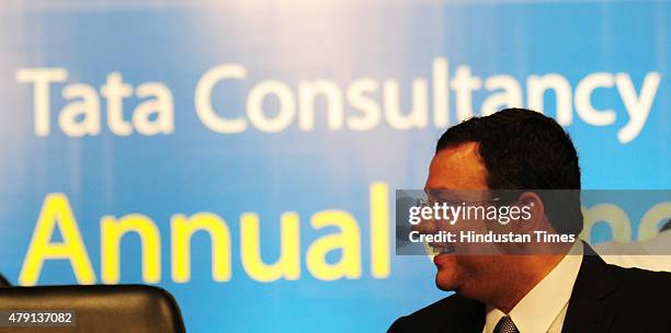 Chairman of Tata Sons, Cyrus Mistry during the AGM of Tata Consultancy Services at Birla Matoshree on June 30, 2015 in Mumbai, India. Country's...