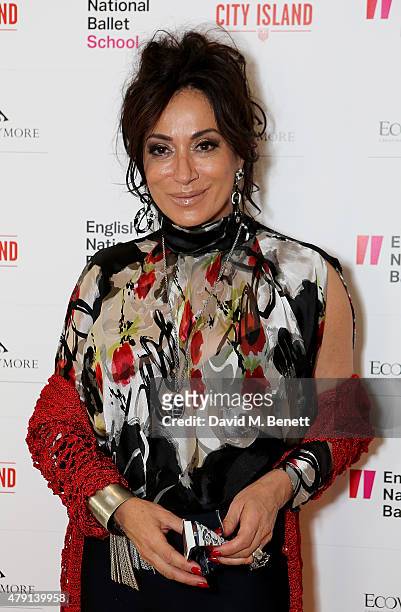 Nancy Dell'Olio attends as Eco World Ballymore welcomes English National Ballet to its new home on London City Island on July 1, 2015 in London,...