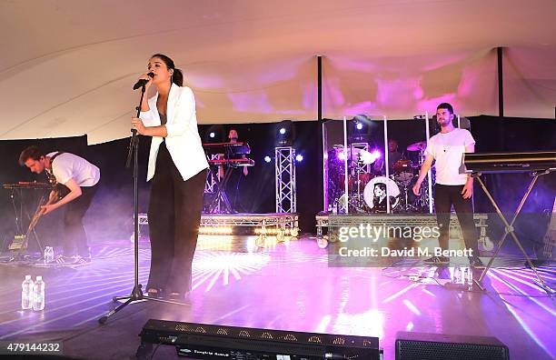 Jessie Ware performs as Eco World Ballymore welcomes English National Ballet to its new home on London City Island on July 1, 2015 in London, United...