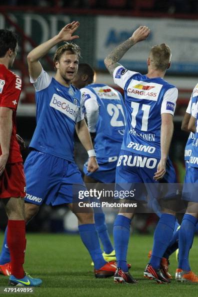 Gorius Julien Gorius of KRC Genk celebrating during the Jupiler Pro League ...