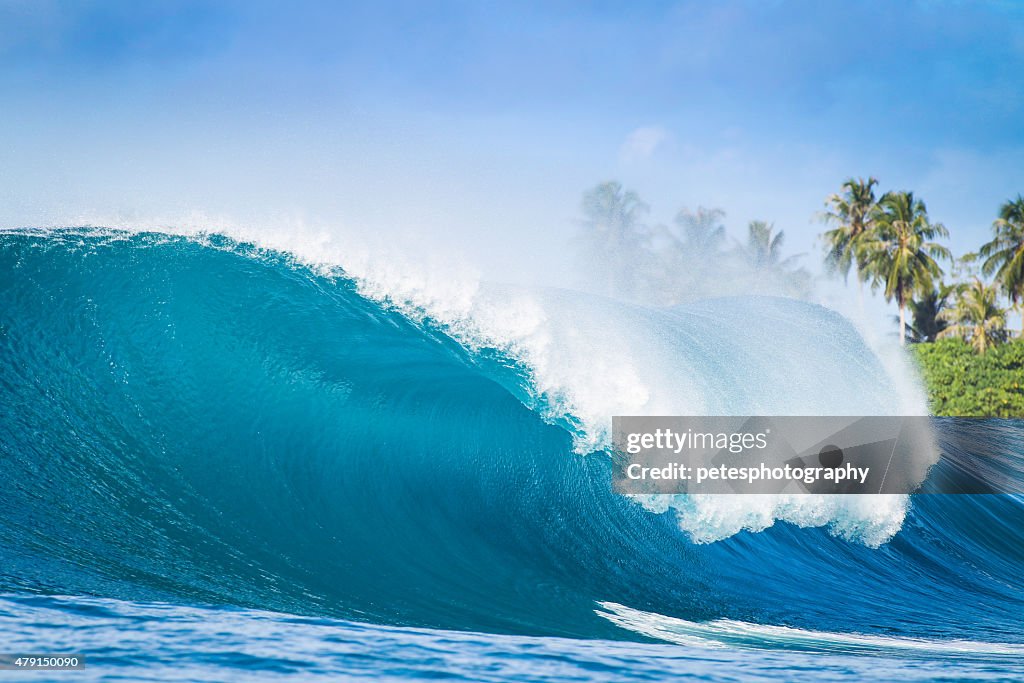 Nice Big Wave in Indonesia