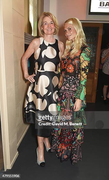 Hilary Weston and Poppy Delevingne attend the Tiffany & Co. Immersive exhibition 'Fifth & 57th' at The Old Selfridges Hotel on July 1, 2015 in...