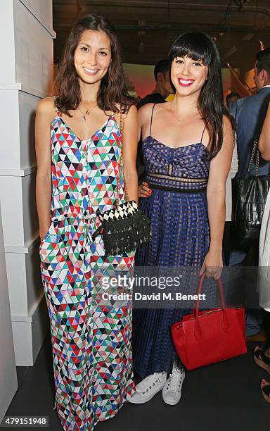 Jasmine Hemsley and Melissa Hemsley attend the Tiffany & Co. Immersive exhibition 'Fifth & 57th' at The Old Selfridges Hotel on July 1, 2015 in...