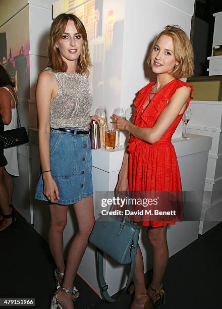 Lady Alice Manners and Tess Ward attend the Tiffany & Co. Immersive exhibition 'Fifth & 57th' at The Old Selfridges Hotel on July 1, 2015 in London,...