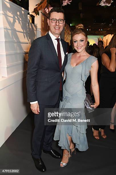 Barratt West, Tiffany & Co VP and Managing Director, UK and Ireland, and Camilla Kerslake attend the Tiffany & Co. Immersive exhibition 'Fifth &...