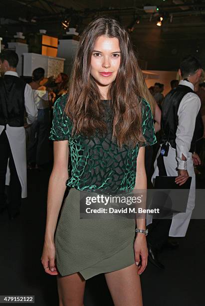 Sarah Ann Macklin attends the Tiffany & Co. Immersive exhibition 'Fifth & 57th' at The Old Selfridges Hotel on July 1, 2015 in London, England.