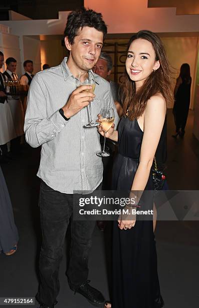 Fenton Bailey and Sarah Stanbury attend the Tiffany & Co. Immersive exhibition 'Fifth & 57th' at The Old Selfridges Hotel on July 1, 2015 in London,...