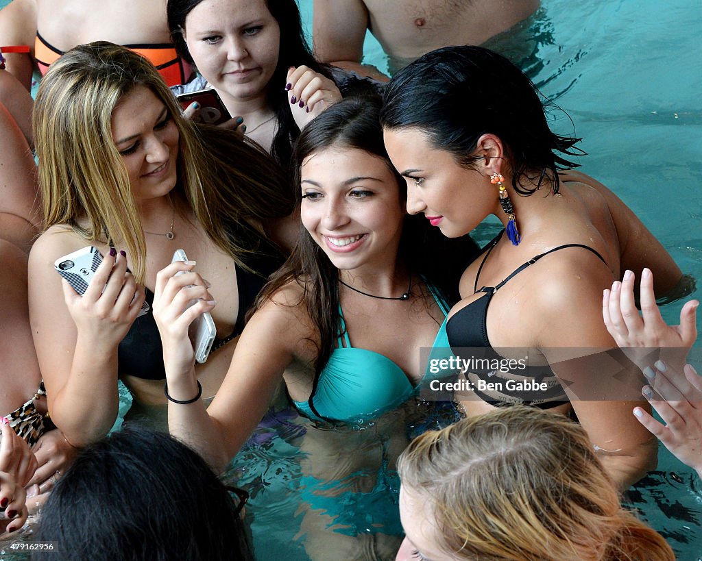 Demi Lovato Kicks Off Her National "Cool for the Summer" Pool Party Tour With New York's #1 Hit Music Station Z100 At Gansevoort Park Avenue NYC