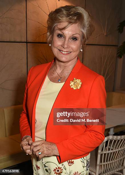 Angela Rippon attends the after party following the press night performance of "The Importance of Being Earnest" at the Spring at Somerset House on...