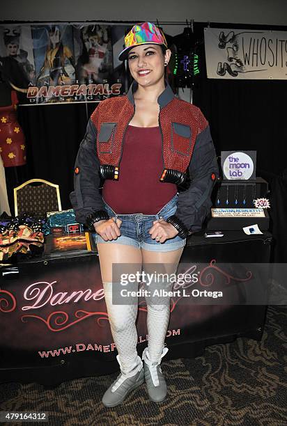 Cosplayer Annisse Damefatale dressed Marty McFly from "Back To Th Future" attends the 2nd Annual LA Cosplay Con held at the Century Plaza Hotel on...