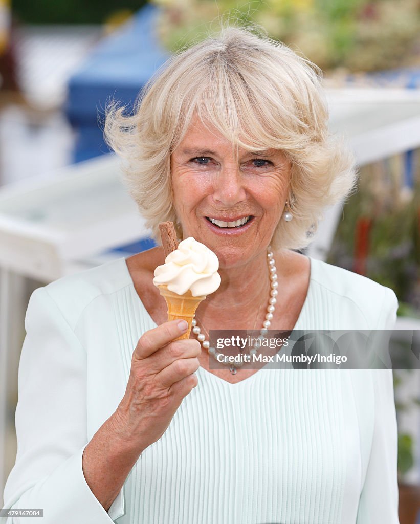 The Duchess Of Cornwall Visits The Hampton Court Flower Show