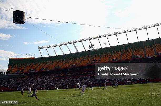 General view of play between Japan and England during the FIFA Women's World Cup Canada 2015 Semi Final match at Commonwealth Stadium on July 1, 2015...