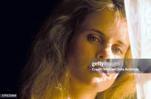 Actress Lori Singer poses in a scene from the movie "Summer Heat" circa 1987.