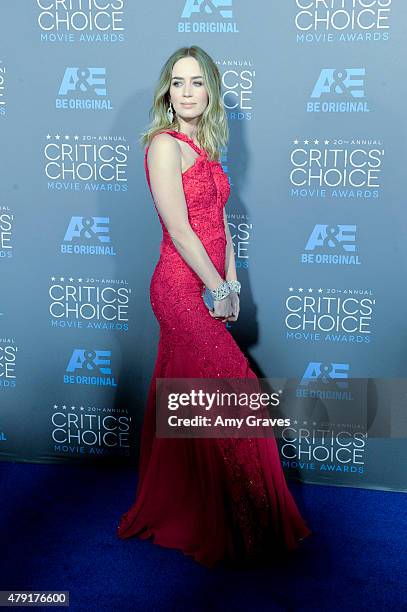 Emily Blunt attends the 20th Annual Critics' Choice Movie Awards on January 15, 2015 in Los Angeles, California.