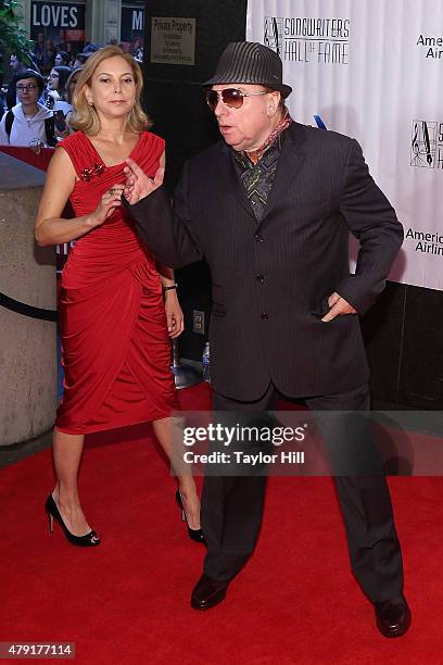 Shana Morrison and Van Morrison attend the Songwriters Hall Of Fame 46th Annual Induction And Awards at Marriott Marquis Hotel on June 18, 2015 in...