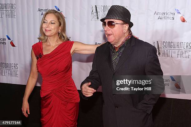 Shana Morrison and Van Morrison attend the Songwriters Hall Of Fame 46th Annual Induction And Awards at Marriott Marquis Hotel on June 18, 2015 in...