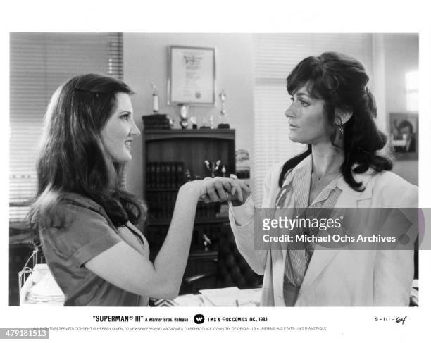 Actress Margot Kidder in a scene from the Warner Bros. Movie "Superman IV: The Quest for Peace" circa 1987.