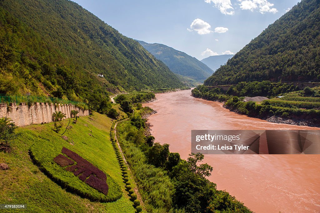 Downstream from the controversial Gongguoqiao Dam on the...