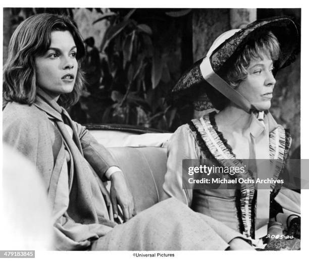 Actresses Genevieve Bujold and Louisa Horton in a scene from the Universal Pictures movie "Swashbuckler" circa 1976.