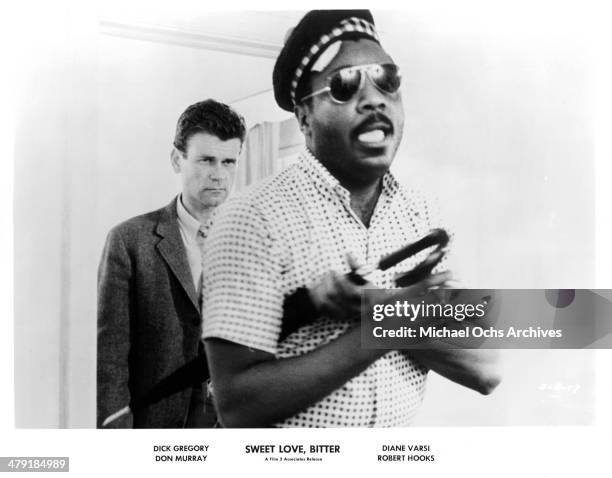 Actor Don Murray and Dick Gregory in a scene from the movie "Sweet Love, Bitter" circa 1967.