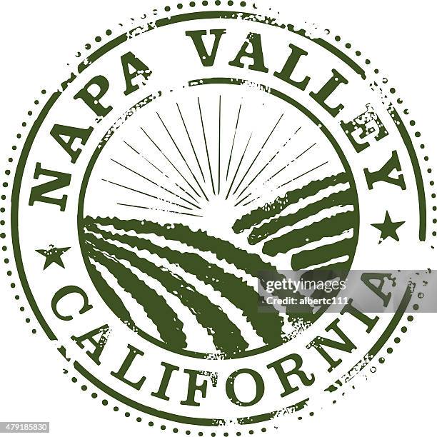 stockillustraties, clipart, cartoons en iconen met napa valley stamp - napa valley