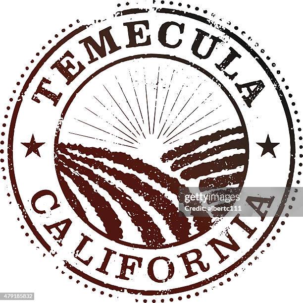 temecula california stamp - riverside california stock illustrations