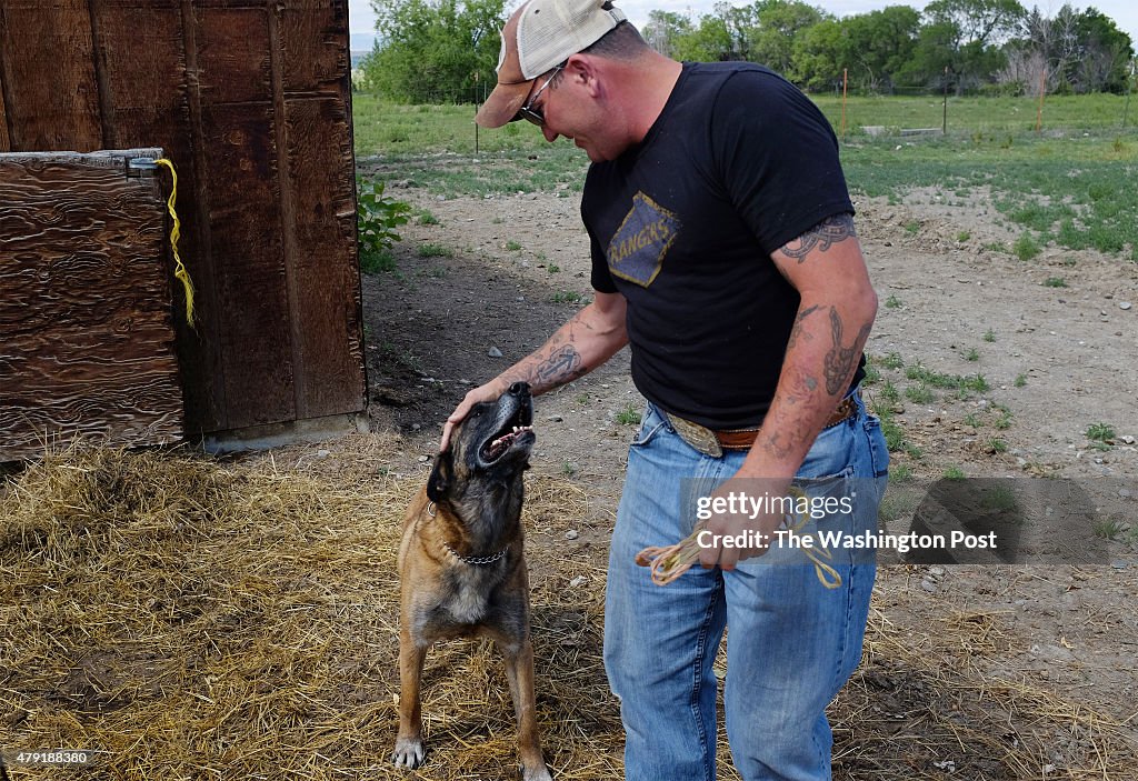 POWELL, WY - JUNE 15: Sergeant 1st Class Matthew Bessler with M