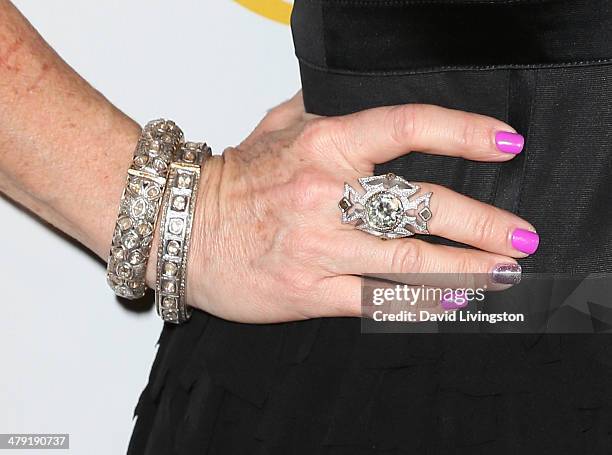 Personality Kyle Richards attends the Queen of the Universe International Beauty Pageant at the Saban Theatre on March 16, 2014 in Beverly Hills,...
