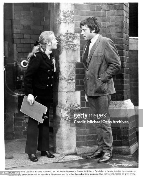 Actress Hayley Mills and actor Oliver Reed in a scene from the Columbia Picture movie "Take a Girl Like You" circa 1970.