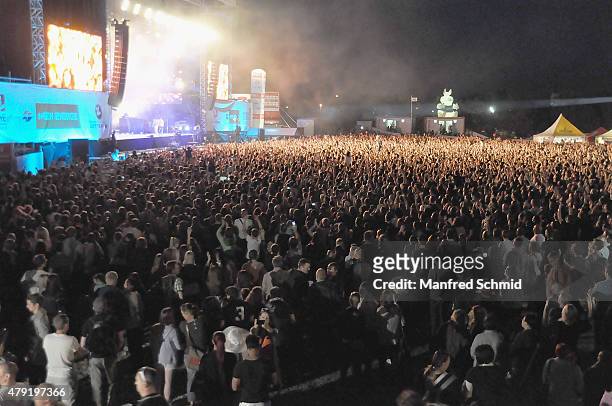 General view of atmosphere during the Donauinselfest DIF 2015 on June 28, 2015 in Vienna, Austria.