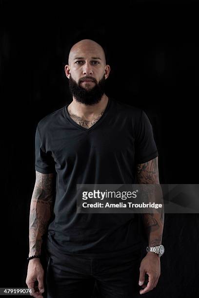 Footballer Tim Howard is photographed on October 21, 2014 in Liverpool, England.