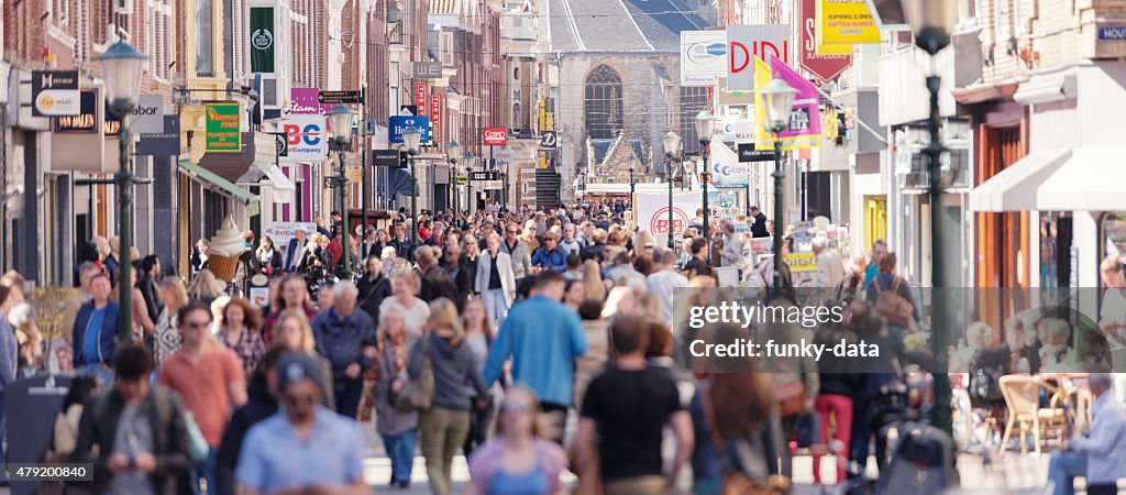 Shopping street in Western Europe