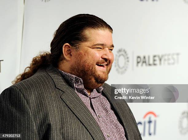 Actor Jorge Garcia arrives at The Paley Center Media's PaleyFest 2014 Honoring "Lost" 10th Anniversary Reunion at the Dolby Theatre on March 16, 2014...