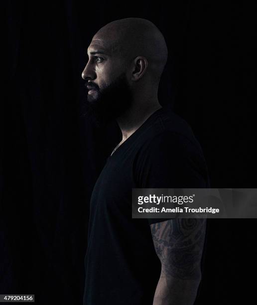 Footballer Tim Howard is photographed on October 21, 2014 in Liverpool, England.