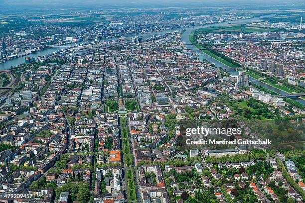 aerial view of mannheim - mannheim stock pictures, royalty-free photos & images