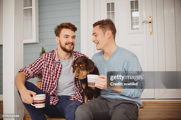 young gay couple. - gay couple stock pictures, royalty-free photos & images