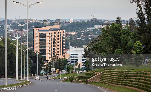 Cityscape of Kigali on February 02, 2014 in Kigali, Rwanda.