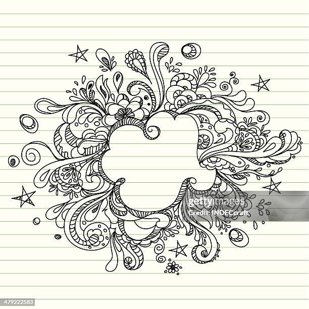 doodle frame - sketch pad stock illustrations