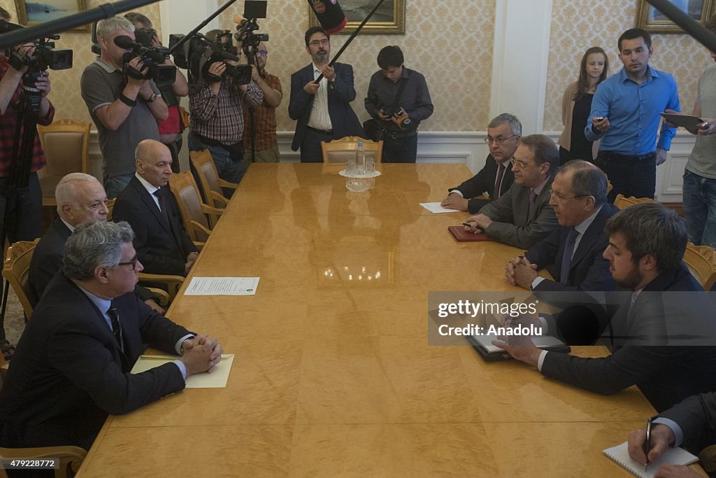 Sergei Lavrov - Nabil Elaraby meeting in Moscow