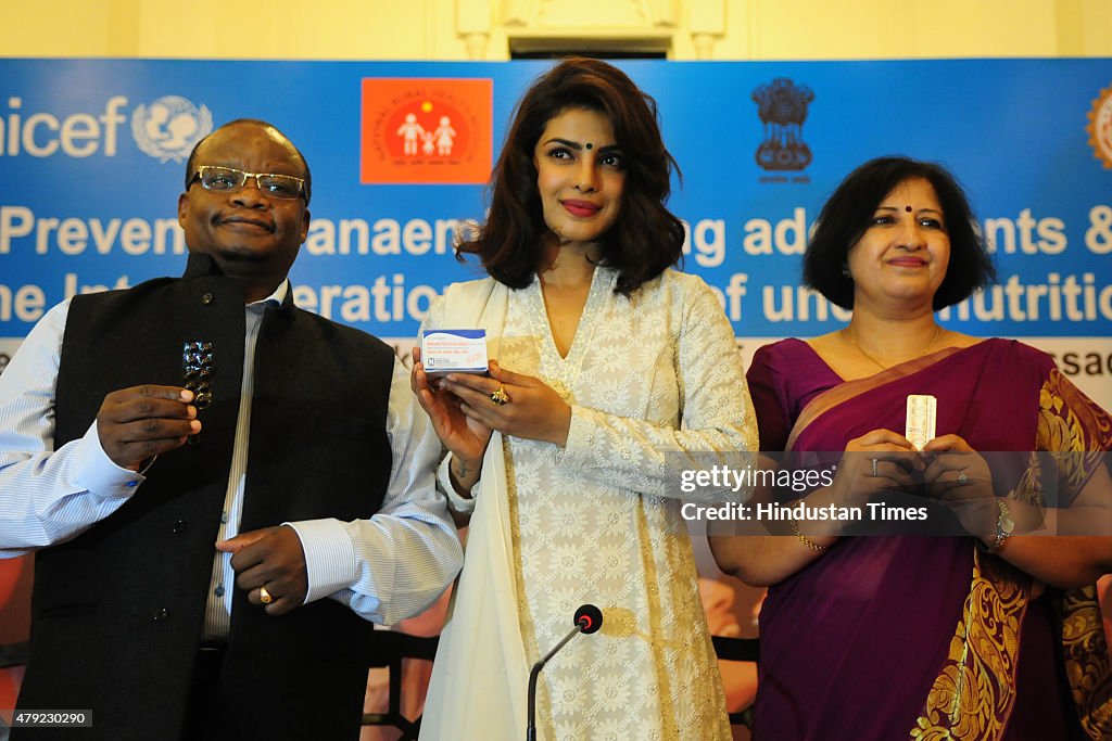 Priyanka Chopra At An UNICEF Event For Prevention Of Anaemia In Bhopal