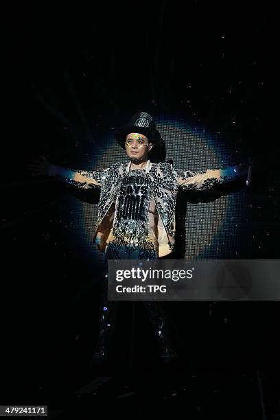 Singer Anthony Wong holds concert on Sunday March 16,2014 in Hogn Kong,China.