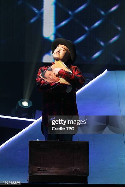 Singer Anthony Wong holds concert on Sunday March 16,2014 in Hogn Kong,China.