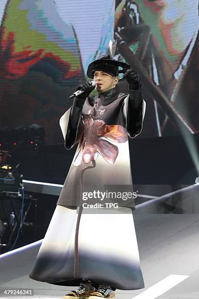 Singer Anthony Wong holds concert on Sunday March 16,2014 in Hogn Kong,China.