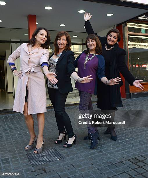 Fabiola Toledo, Elena Martin, Soledad Mallol and Charo Reina attend a press conference for their latest theater production 'Resofocos' at the Teatre...