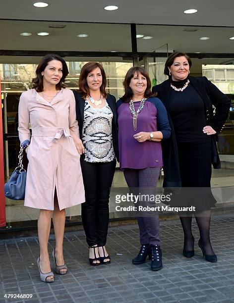Fabiola Toledo, Elena Martin, Soledad Mallol and Charo Reina attend a press conference for their latest theater production 'Resofocos' at the Teatre...
