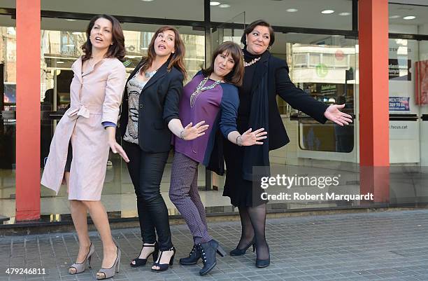 Fabiola Toledo, Elena Martin, Soledad Mallol and Charo Reina attend a press conference for their latest theater production 'Resofocos' at the Teatre...