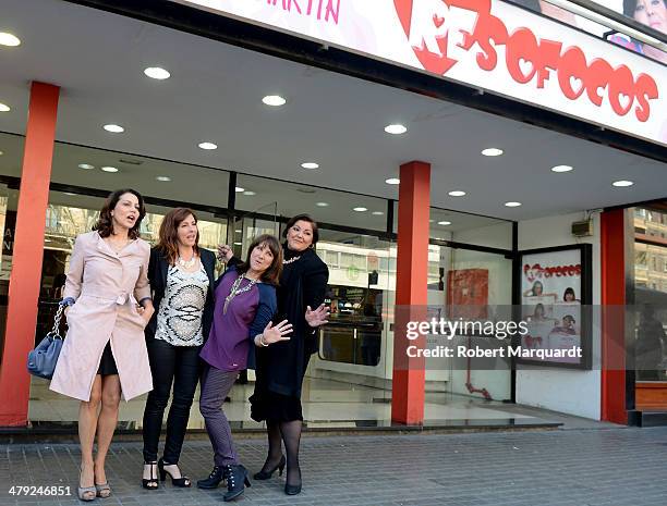 Fabiola Toledo, Elena Martin, Soledad Mallol and Charo Reina attend a press conference for their latest theater production 'Resofocos' at the Teatre...